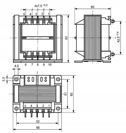 transformator-115v-0-42a-indel-ts-50-018