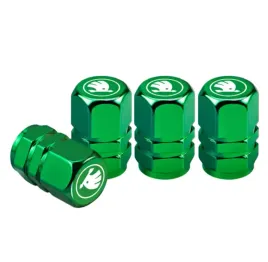 trwale-nakretki-na-wentyle-do-skoda-zielone-logo-skoda-solidne-nowoczesne