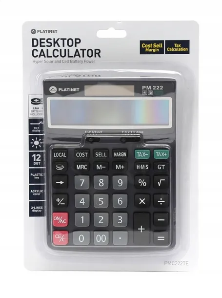 kalkulator-biurowy-platinet-pmc222te-waga-z-opakowaniem-0-26-kg