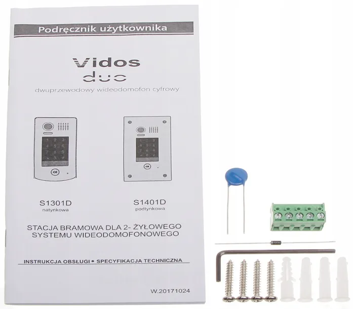 wideodomofon-vidos-s1301d-kamera-w-panelu-zewnetrznym-bez-regulacji-waga-z-opakowaniem-1-kg