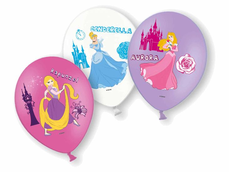 Balony urodzinowe Princess - Księżniczki - 27 cm - 6 szt