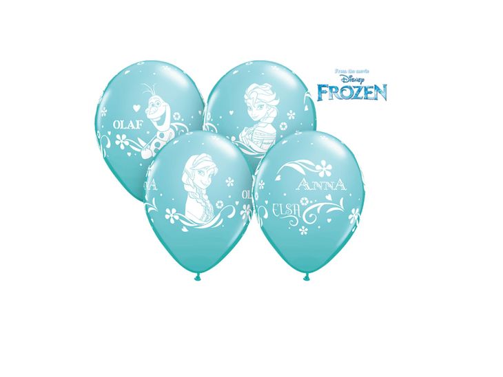 Balony urodzinowe błękitne Frozen - Kraina Lodu - 30 cm - 6 szt