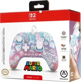 powera-nintendo-switch-2-pad-przewodowy-advantage-mushroom-kingdom