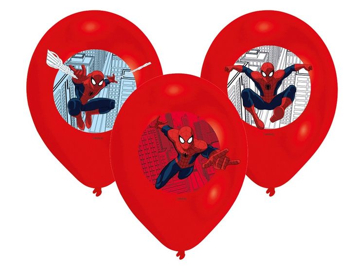 Balony urodzinowe Spiderman - 6 szt.