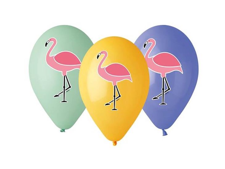 Balony urodzinowe Flamingi - 33 cm - 5 szt.