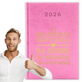kalendarz-2026-a5-rozowy-planer-niedziele-dla-najlepszego-nauczyciela