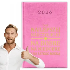 kalendarz-2026-a5-rozowy-planer-niedziele-dla-najlepszej-nauczycielki