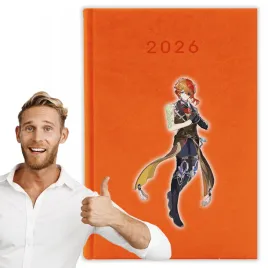 kalendarz-2026-a5-pomaranczowy-planer-niedziele-swieta-genshin-impact-02