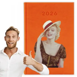 kalendarz-2026-a5-pomaranczowy-planer-niedziele-swieta-marilyn-monroe-02
