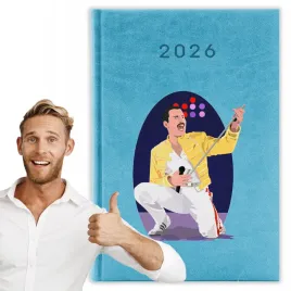kalendarz-2026-a5-niebieski-planer-niedziele-swieta-freddie-mercury-01
