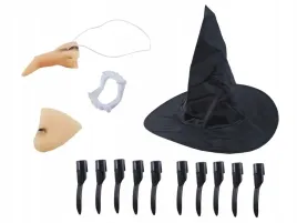 komplet-czarownicy-kapelusz-nos-paznokcie-broda-zeby-hallowen-bal-stroj