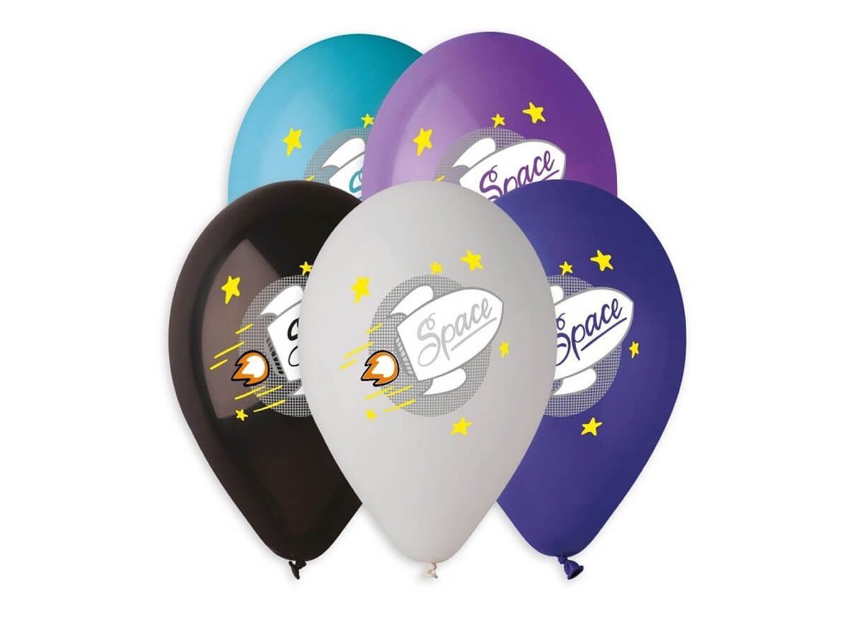 Balony urodzinowe Kosmos - 33  cm - 5 szt
