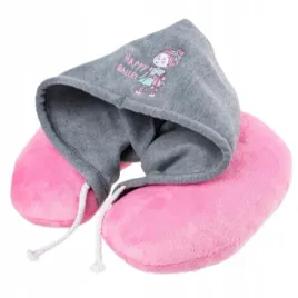 walser-26172-poduszka-podrozna-dla-dzieci-rozowa-z-kapturem-zaglowek