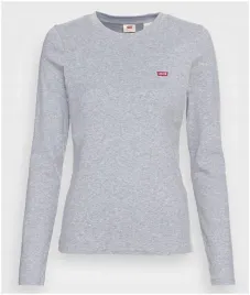 longsleeve-damski-levis-szary-z-logo-xxs