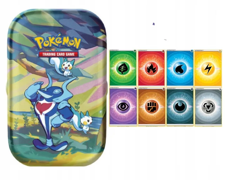 Pokémon TCG – Zestaw Mini Tin Vibrant Pachirisu+8 Holo Energii+Naklejka