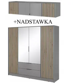 wysoka-szafa-nadstawka-lamele-206-cm-szary-lustro-h-250-nela-ps-od-reki