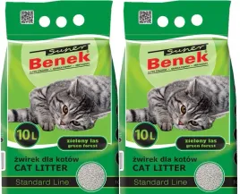 super-benek-standard-zielony-las-zwirek-dla-kota-2x10l