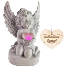 znicz-dla-syna-aniol-stroz-z-sercem-podswietlany-rgb-do-ogrodu-lub-na-grob