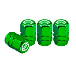 zielone-nowoczesne-nakretki-na-wentyle-nissan-premium-trwale-z-logo-nissan