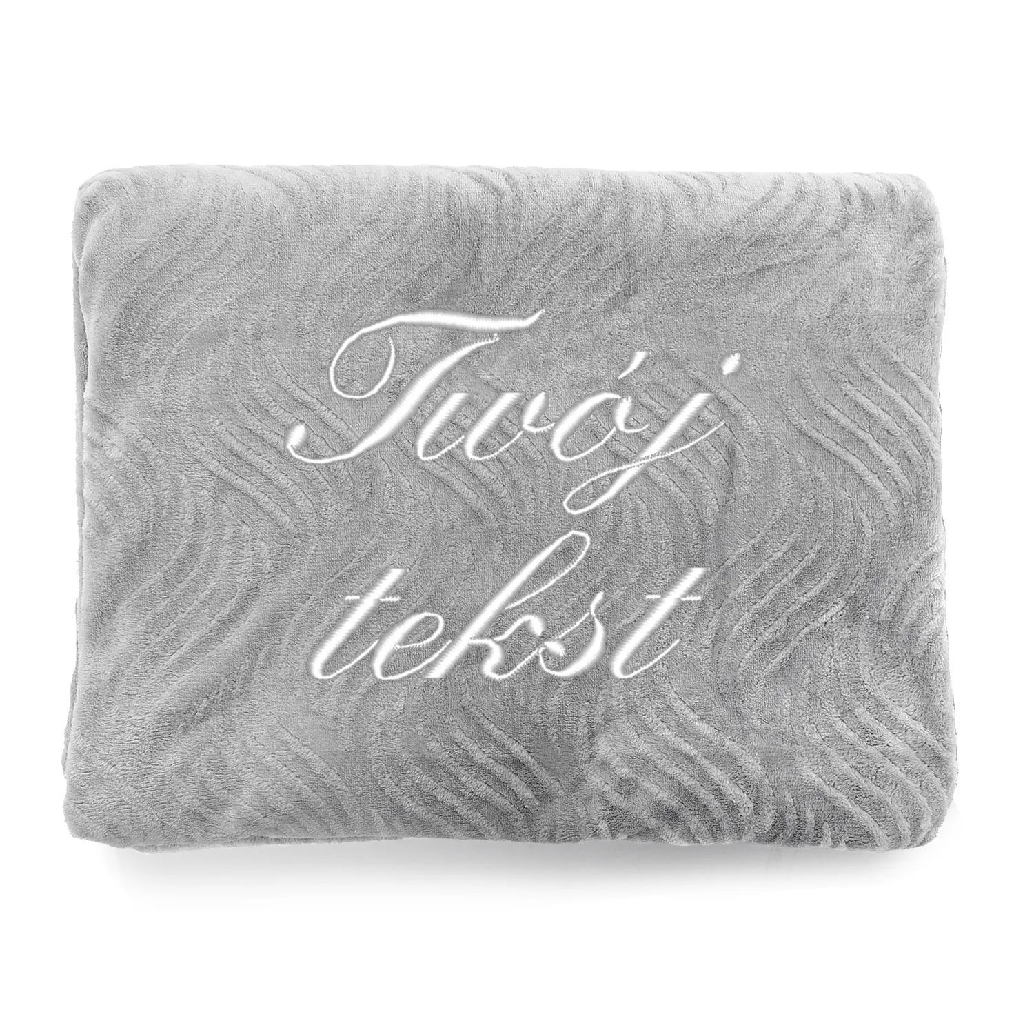 KOC z HAFTEM dedykacji 220 x 200 MIKROFIBRA DOWOLNY TEKST