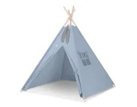 namiot-tipi-dla-dzieci-zawieszki-piora-brudny-niebieski
