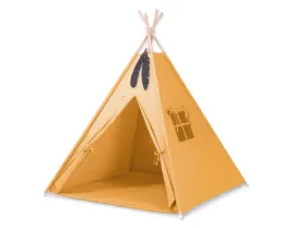 namiot-tipi-dla-dzieci-mata-zawieszki-piora-musztardowy