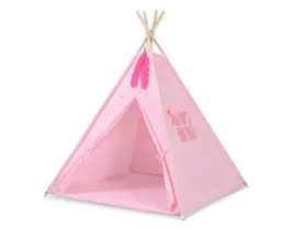 namiot-tipi-dla-dzieci-mata-poduszki-zawieszki-piora-rozowy
