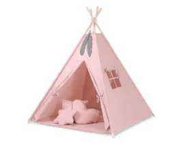 namiot-tipi-dla-dzieci-mata-poduszki-zawieszki-piora-brudny-roz