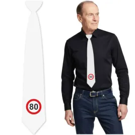 krawat-80-urodziny-traffic-birthday-bialy-43-cm