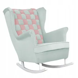 fotel-uszak-bujany-carol-duo-family-meble-rozowo-blekitny-szachownica-welur