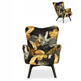 fotel-skandynawski-luna-print-uszak-muszelka-family-meble-monstera-czarno-z
