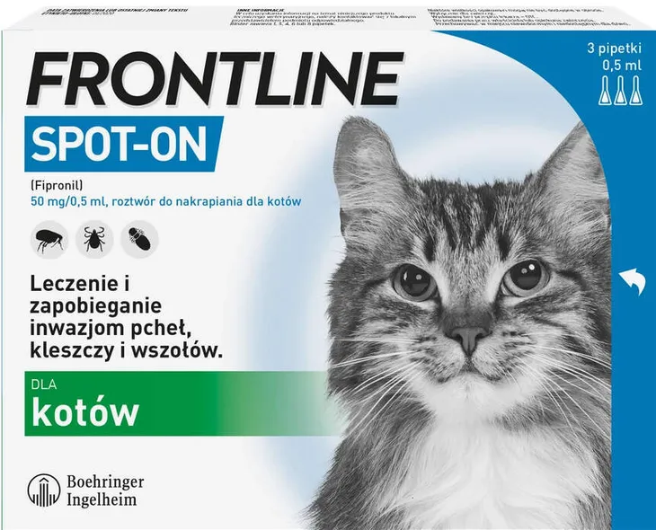 Frontline Spot On dla kotów 1 x 0.5 ml-( na 30 dni )