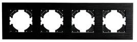 viplast-ramka-poczworna-wlacznika-gniazdka-szczotkowane-aluminium-czarna
