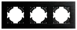 viplast-ramka-potrojna-wlacznika-gniazdka-szczotkowane-aluminium-czarna