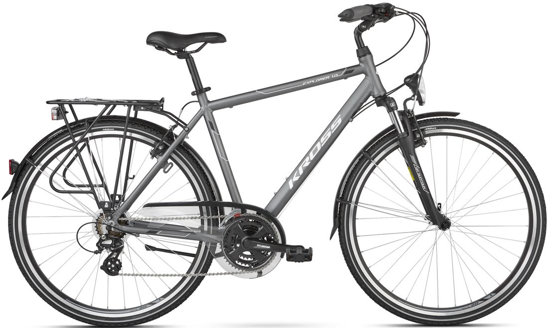 Rower trekkingowy Kross GO Explorer 1.0 (S17") grafitowy ERLI.pl