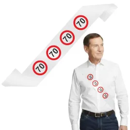 szarfa-urodzinowa-traffic-birthday-70-urodziny-bialy-160-cm