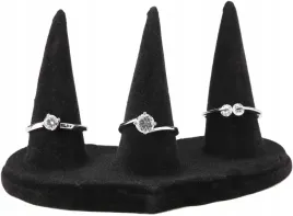 ekspozytor-stojak-stozek-na-pierscionek-czarny-serce-3-stozki-pierscionki