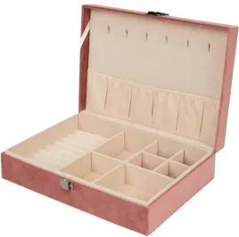 szkatulka-na-bizuterie-zamszowa-pudrowy-roz-rozowa-kuferek-organizer