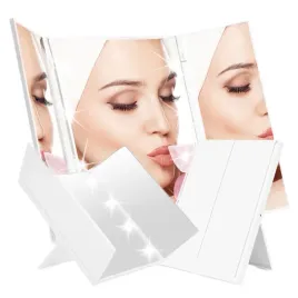 lusterko-kosmetyczne-skladane-potrojne-biale-z-led