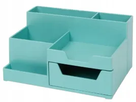 organizer-na-biurko-przybornik-szuflada-na-karteczki-dlugopisy-mietowy