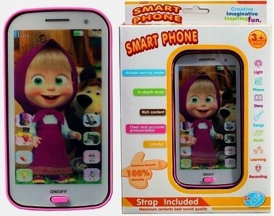 ﻿SMARTFON SMARTPHONE TELEFON DOTYKOWY LALKA MASZA I NIEDŹWIEDŹ MISZA+ SMYCZ