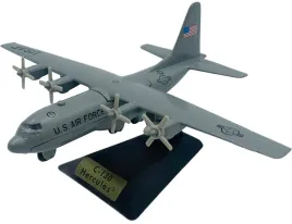 samolot-lockheed-c-130-hercules-model-podstawka-metal-motormax-szary