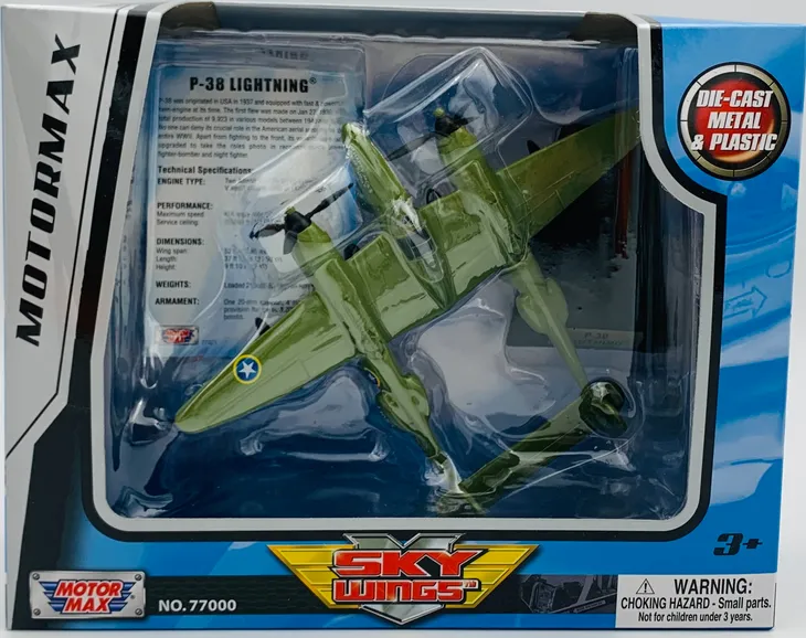 samolot-lockheed-p-38-lightning-model-metal-motormax-okres-ii-wojna-swiatowa