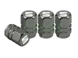 seat-nowoczesne-szare-nakretki-na-wentyle-seat-z-logo-seat-trwale-solidne