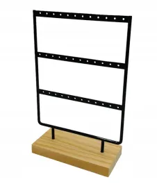 metalowy-stojak-czarny-z-drewniana-podstawka-36-otworow-loft-loftowy