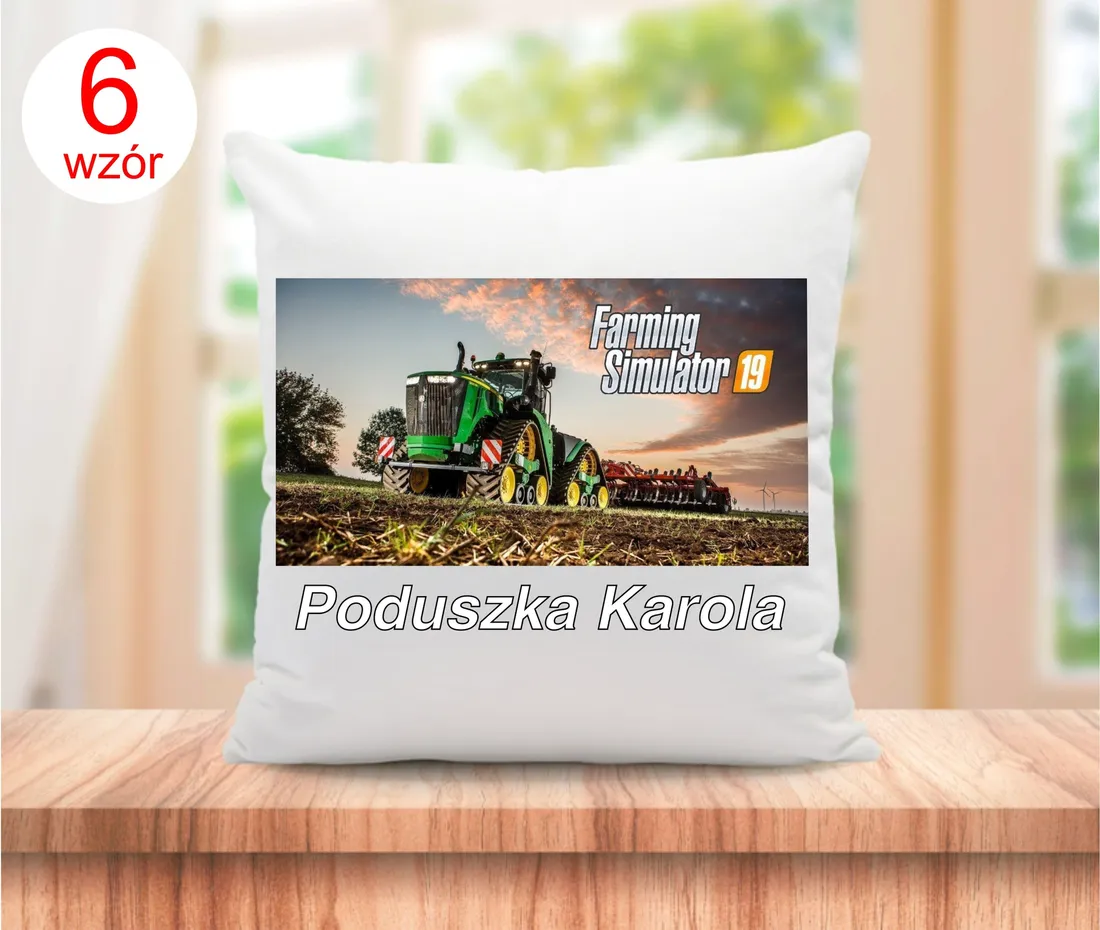 farming-simulator-poduszka-mikrofibra-imie-stan-nowy