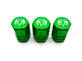 nakretki-na-wentyle-dodge-zielone-z-logo-dodge-solidne-trwale-nowoczesne