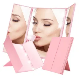 lusterko-lustro-kosmetyczne-z-led-skladane-potrojne-rozowe