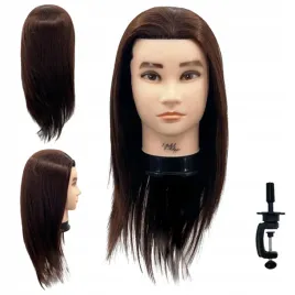 glowa-glowka-fryzjerska-treningowa-meska-do-cwiczen-wlosy-termiczne-brazowe