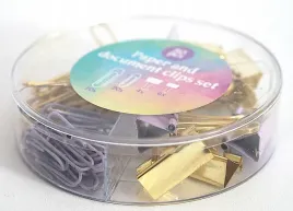 zestaw-spinaczy-i-klipsow-do-dokumentow-50-elementow-zlote-fioletowe